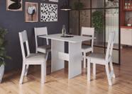Conjunto de sala de jantar predilleta karla 1,10 c/4 cadeiras branca