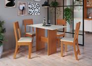 Conjunto de sala de jantar predilleta karla 1,10 c/4 cadeiras freijo off