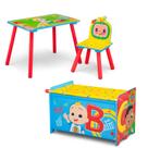 Conjunto de sala de jogos para crianças Delta Children CocoMelon, 3 peças, verde