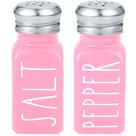 Conjunto de saleiros e pimenteiros Brighter Barns Pink Glass