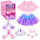 Conjunto de sapatos Princess Dress Up HAIMST com joias para meninas de 3 a 6 anos