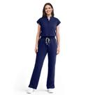 Conjunto de Scrubs Médicos Femininos Dvoliaw Sem Mangas com 9 Bolsos