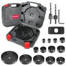 Conjunto de serras de furos HYCHIKA, kit de 19 unidades, 19-152 mm com lâminas e brocas