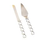 Conjunto de servidores Wedding Cake Knife Shovel em liga de zinco e prata