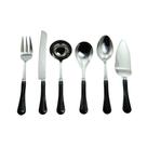 Conjunto De Servir De Aço Inox Preto 6 Peças - Btc