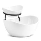 Conjunto de servir YHOSSEUN Chip and Dip 2 Tier Ceramic para festas