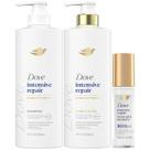 Conjunto de shampoo, condicionador e sérum Dove Intensive Repair