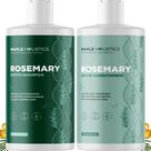 Conjunto de shampoo e condicionador de biotina e alecrim Conjunto de shampoo e condicionador de biotina sem sulfato vegano, complexo de crescimento capilar com óleo essencial de alecrim volumizante para cabelos finos, fracos e sem brilho