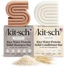 Conjunto de Shampoo e Condicionador em Barra Kitsch com Proteína de Água de Arroz Conjunto de Shampoo e Condicionador em Barra Kitsch com Proteína de Água de Arroz