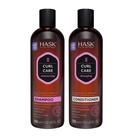 Conjunto de shampoo e condicionador HASK CURL CARE Óleo de coco e argan