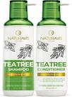 Conjunto de shampoo e condicionador Naturavis Tea Tree Oil Mint