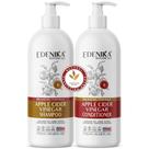 Conjunto de shampoo e condicionador Vinagre de maçã Edenika 480 ml