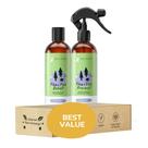 Conjunto de shampoo e spray para pulgas e carrapatos kin+kind para cães Conjunto de shampoo e spray para pulgas e carrapatos kin+kind para cães