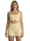Conjunto de Short Duplo Fitness Academia Treino Feminino Cor:AmareloTamanho:M