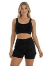 Conjunto de Short Duplo Fitness Academia Treino Feminino Cor:PretoTamanho:M