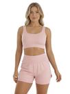 Conjunto de Short Duplo Fitness Academia Treino Feminino Cor:RosaTamanho:GG