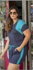 Conjunto de shorts em malha Plus size