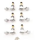 Conjunto de sintonizadores de bloqueio PRS Guitars SE Chrome 6 peças