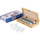 Conjunto de slides para microscópio Amscope PS50 Basic Biological Science