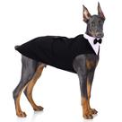 Conjunto de smoking para cães PUMYPOREITY XL preto 2 peças