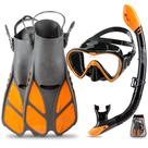Conjunto de snorkel Seavenger Aviator Dry Top com barbatana Trek cinza/preta