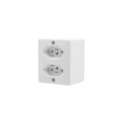 Conjunto de Sobrepor Tomada dupla 2P 20A 63121 Ilumi