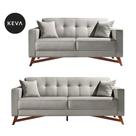 Conjunto de Sofá 2 e 3 Lugares Kivik Oslo Algodão Bege