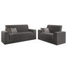 Conjunto de Sofá 2 e 3 Lugares Leon Veludo Mamflex