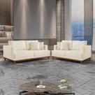 Conjunto de Sofá 2 e 3 Lugares Pés em Madeira Maciça Ingla Conjunto de Sofá 2 e 3 Lugares Pés em Madeira Maciça Ingla