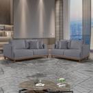 Conjunto de Sofá 2 e 3 Lugares Pés em Madeira Maciça Ingla Conjunto de Sofá 2 e 3 Lugares Pés em Madeira Maciça Ingla