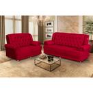 Conjunto de Sofá 2,00 x 1,50m 3 E 2 Lugares Suede Filadélfia Vermelho Conjunto de Sofá 2,00 x 1,50m 3 E 2 Lugares Suede Filadélfia Vermelho