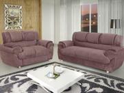 Conjunto de sofa 2x3 lugares Cor Marrom