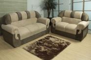 Conjunto de sofá 2x3 lugares Corsa Bege/Marrom