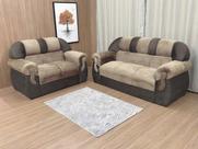 Conjunto de sofá 2x3 lugares Corsa Bege/Marrom