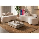 Conjunto de Sofá 3 e 2 Lugares Veda. Xpand Tech Tecido bouclê Cama inBox