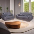 Conjunto de Sofá 3x2 Lugares Prisma Cinza Bello Estofados