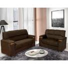Conjunto de Sofá 3x2 Lugares Styllus Bello Estofados Café