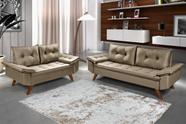 Conjunto De Sofa Bariloche 2 E 3 Lugares Essencial Estofados