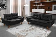Conjunto De Sofa Bariloche 2 E 3 Lugares Essencial Estofados