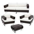 Conjunto De Sofá Completo Modelo Begônia Preto