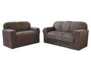Conjunto de Sofá de 2 e 3 Lugares Marrom