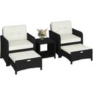 Conjunto de Sofá de Jardim em Rattan para Área Externa, 5 Peças, Yaheetech Conjunto de Sofá de Jardim em Rattan para Área Externa, 5 Peças, Yaheetech