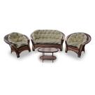 Conjunto de Sofá Fibra Sintética 19 - 1 Sofá 2 L + 2 Poltronas + 1 Mesa Centro - Tecido Cabanas Conjunto de Sofá Fibra Sintética 19 - 1 Sofá 2 L + 2 Poltronas + 1 Mesa Centro - Tecido Cabanas