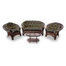 Conjunto de Sofá Fibra Sintética 19 - 1 Sofá 2 L + 2 Poltronas + 1 Mesa Centro - Tecido Duna Fendi Conjunto de Sofá Fibra Sintética 19 - 1 Sofá 2 L + 2 Poltronas + 1 Mesa Centro - Tecido Duna Fendi