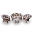 Conjunto de Sofá Fibra Sintética 19 - 1 Sofá 2 L + 2 Poltronas + 1 Mesa Centro - Tecido Revieira Marrom Conjunto de Sofá Fibra Sintética 19 - 1 Sofá 2 L + 2 Poltronas + 1 Mesa Centro - Tecido Revieira Marrom