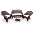 Conjunto de Sofá Fibra Sintética Karibe - 1 Sofá 2L + 2 Poltronas + 1 Mesa Centro - Tecido Duna Cru Conjunto de Sofá Fibra Sintética Karibe - 1 Sofá 2L + 2 Poltronas + 1 Mesa Centro - Tecido Duna Cru