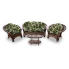 Conjunto de Sofá Fibra Sintética Madagascar - 1 Sofá 2 L + 2 Poltronas + 1 Mesa Centro - Zimbros Ver Conjunto de Sofá Fibra Sintética Madagascar - 1 Sofá 2 L + 2 Poltronas + 1 Mesa Centro - Zimbros Ver