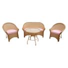 Conjunto de Sofá Fibra Sintética Munique - 1 Sofá 2L + 2 Poltronas + 1 Mesa Centro - Tecido Rosa Conjunto de Sofá Fibra Sintética Munique - 1 Sofá 2L + 2 Poltronas + 1 Mesa Centro - Tecido Rosa