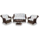 Conjunto de Sofá Fibra Sintética Naja - 1 Sofá 2 L + 2 Poltronas + 1 Mesa Centro - Tecido Duna Cru Conjunto de Sofá Fibra Sintética Naja - 1 Sofá 2 L + 2 Poltronas + 1 Mesa Centro - Tecido Duna Cru
