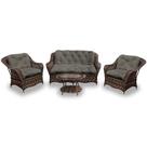 Conjunto de Sofá Fibra Sintética Naja - 1 Sofá 2 L + 2 Poltronas + 1 Mesa Centro - Tecido Duna Fendi Conjunto de Sofá Fibra Sintética Naja - 1 Sofá 2 L + 2 Poltronas + 1 Mesa Centro - Tecido Duna Fendi